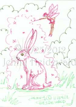 Pink Hare by Jenny Heidewald